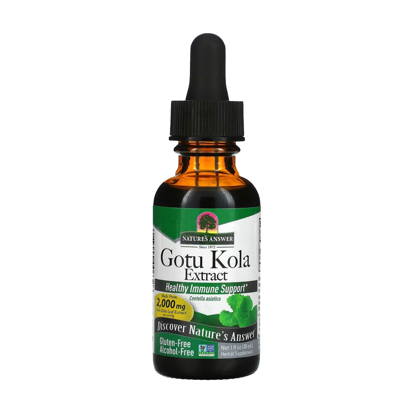 Готу кола Nature's Answer Gotu Kola Extract 2000 мг, в рідині, 30 мл