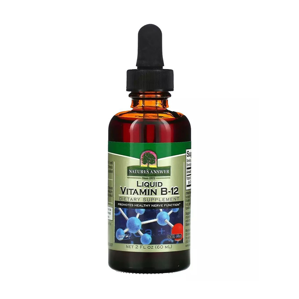 Вітамін B12 Nature's Answer Liquid Vitamin B12 в рідині, 1000 мкг, 60 мл